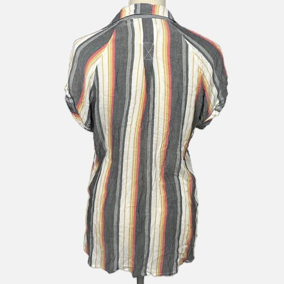 BDG Urban Outfitters Button Down Shirt Top Size XS Striped Multi-Colour - Picture 3 of 8